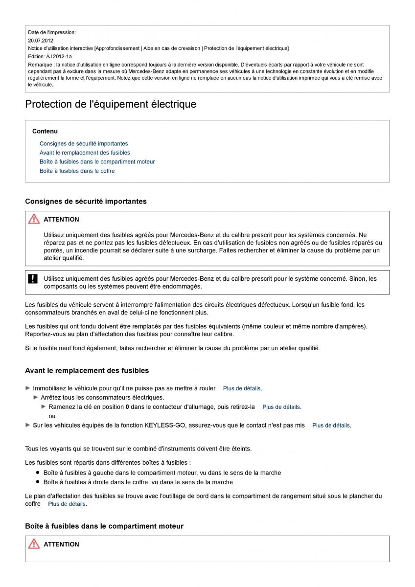 Mercedes Benz C class W204 coupe manuel du proprietaire / page 337