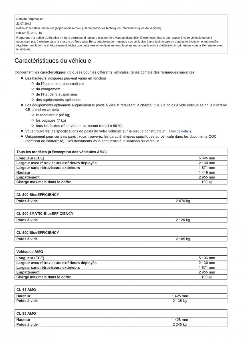 Mercedes Benz CL class C216 manuel du proprietaire / page 578