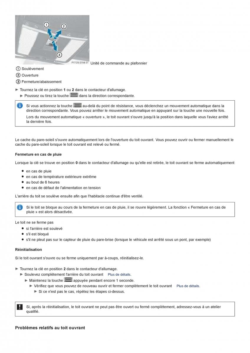 Mercedes Benz CL class C216 manuel du proprietaire / page 69