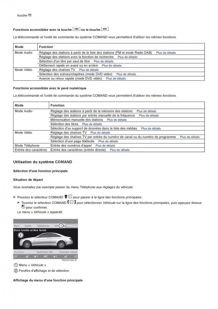 Mercedes Benz CL class C216 manuel du proprietaire / page 98