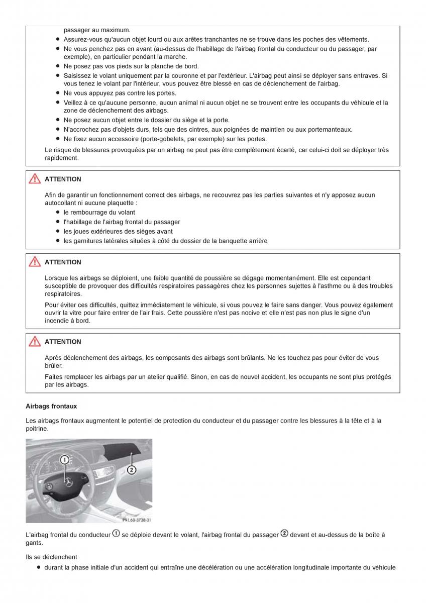 Mercedes Benz CL class C216 manuel du proprietaire / page 23