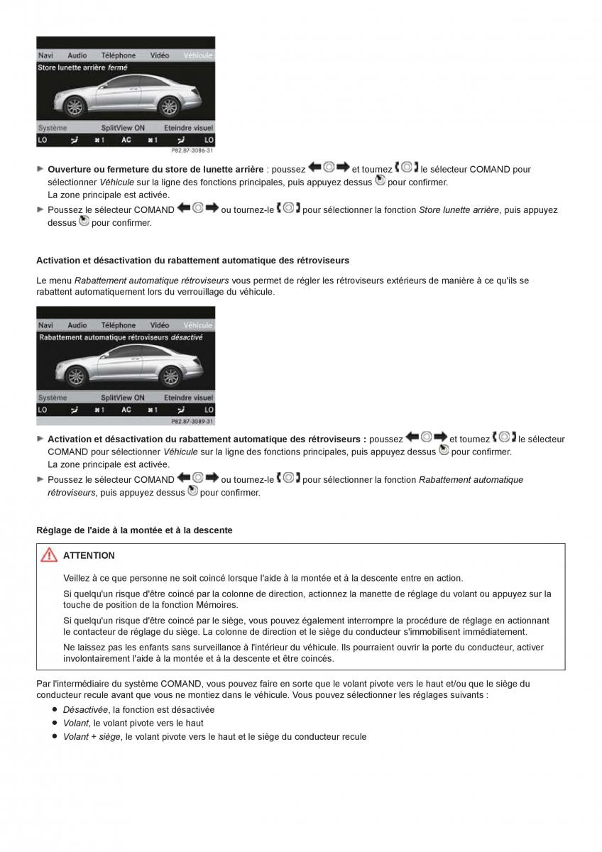 Mercedes Benz CL class C216 manuel du proprietaire / page 247