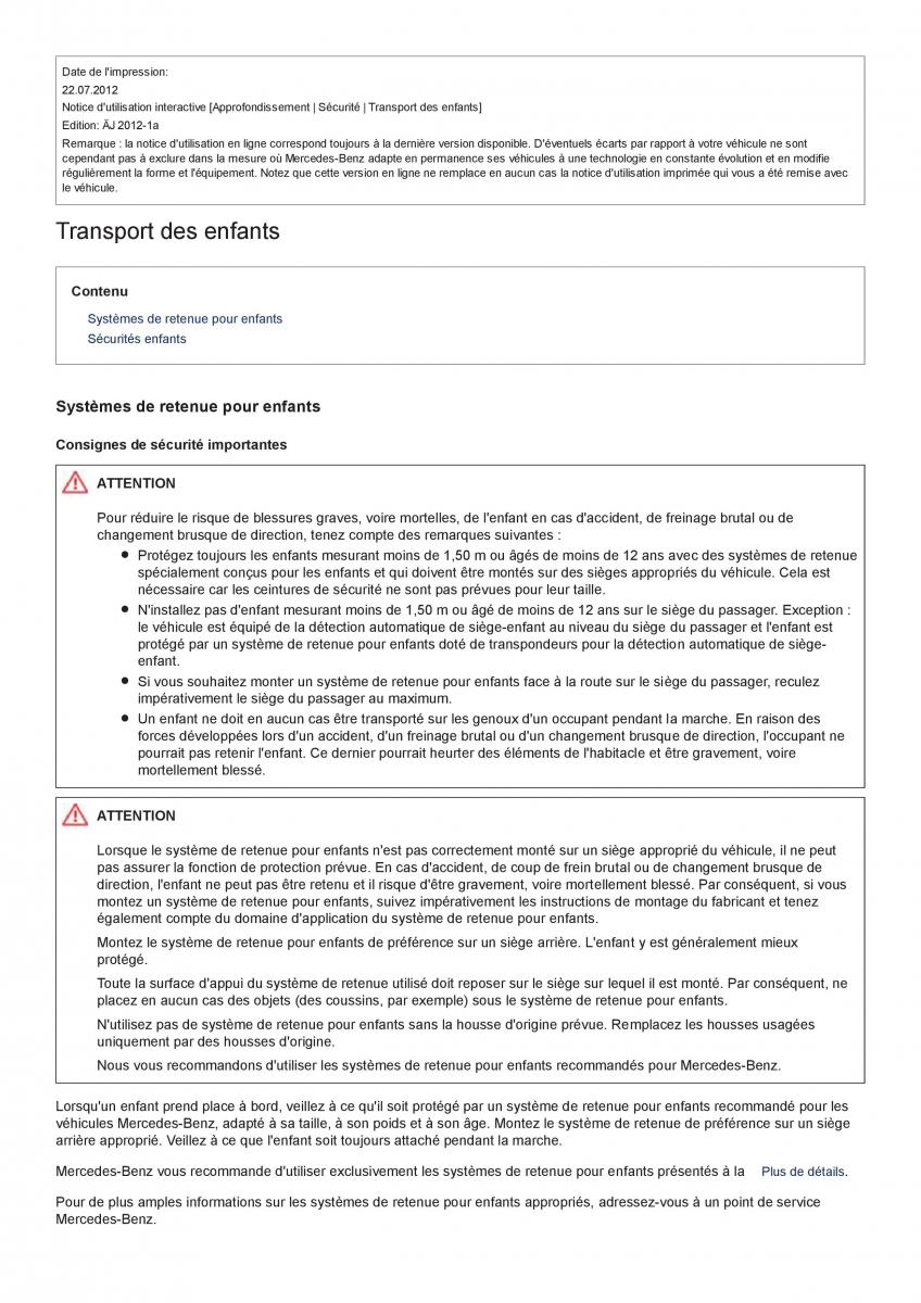 Mercedes Benz CL class C216 manuel du proprietaire / page 30