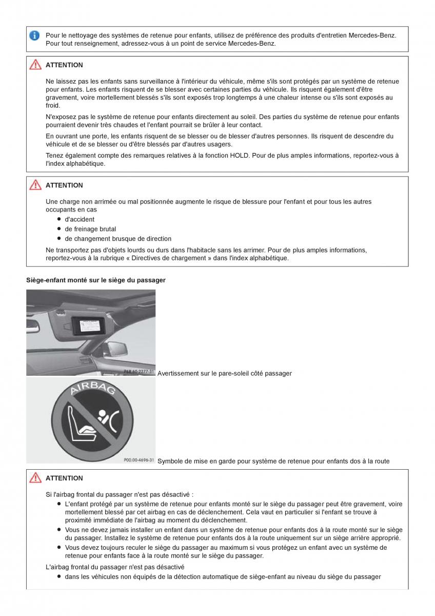 Mercedes Benz CL class C216 manuel du proprietaire / page 31