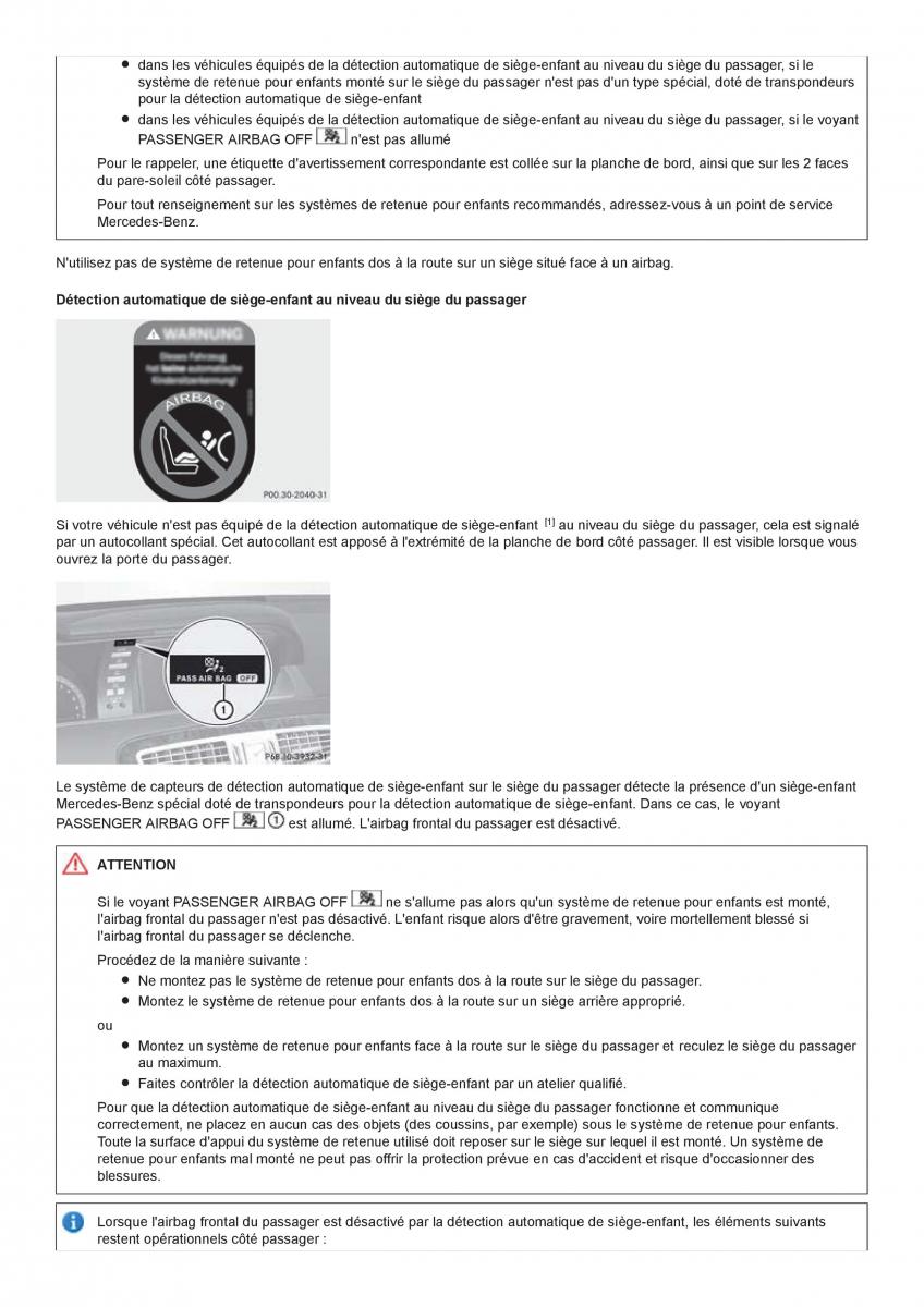 Mercedes Benz CL class C216 manuel du proprietaire / page 32