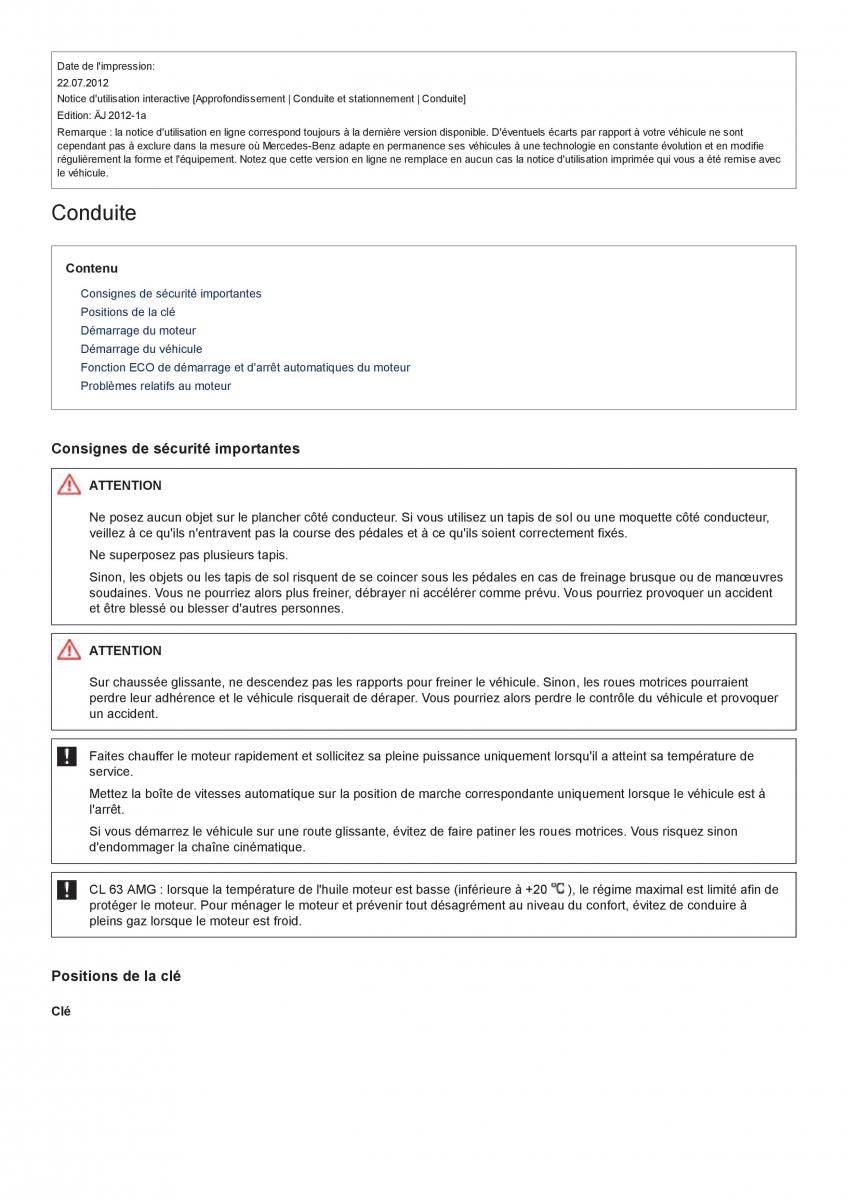 Mercedes Benz CL class C216 manuel du proprietaire / page 361