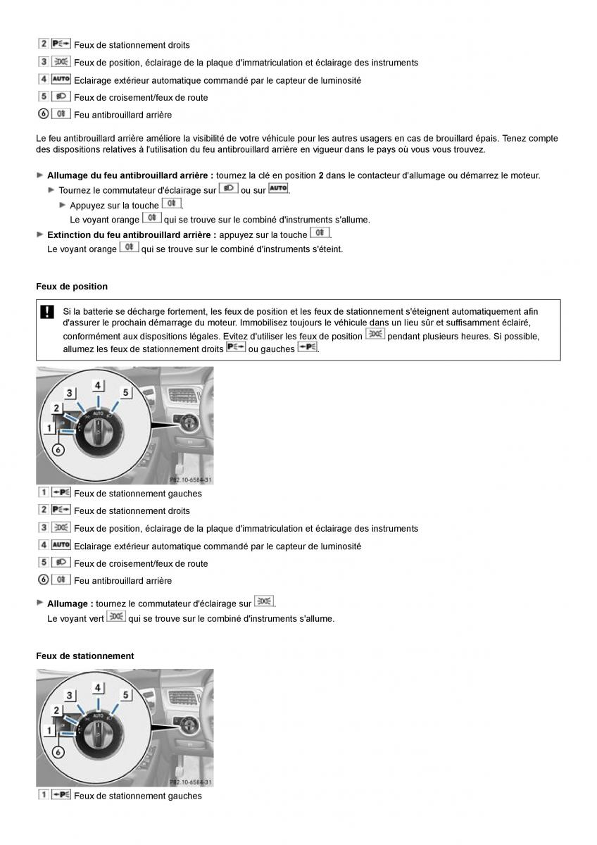 Mercedes Benz CLS class C218 manuel du proprietaire / page 104