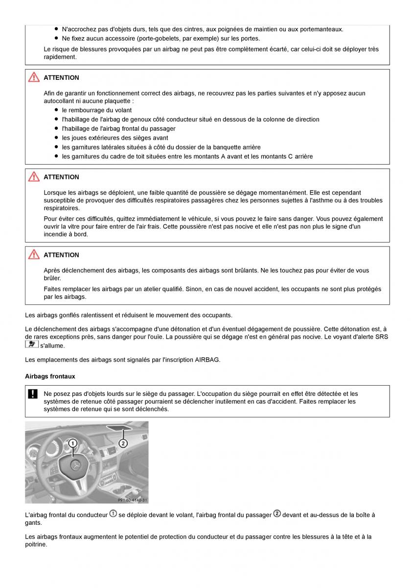 Mercedes Benz CLS class C218 manuel du proprietaire / page 27