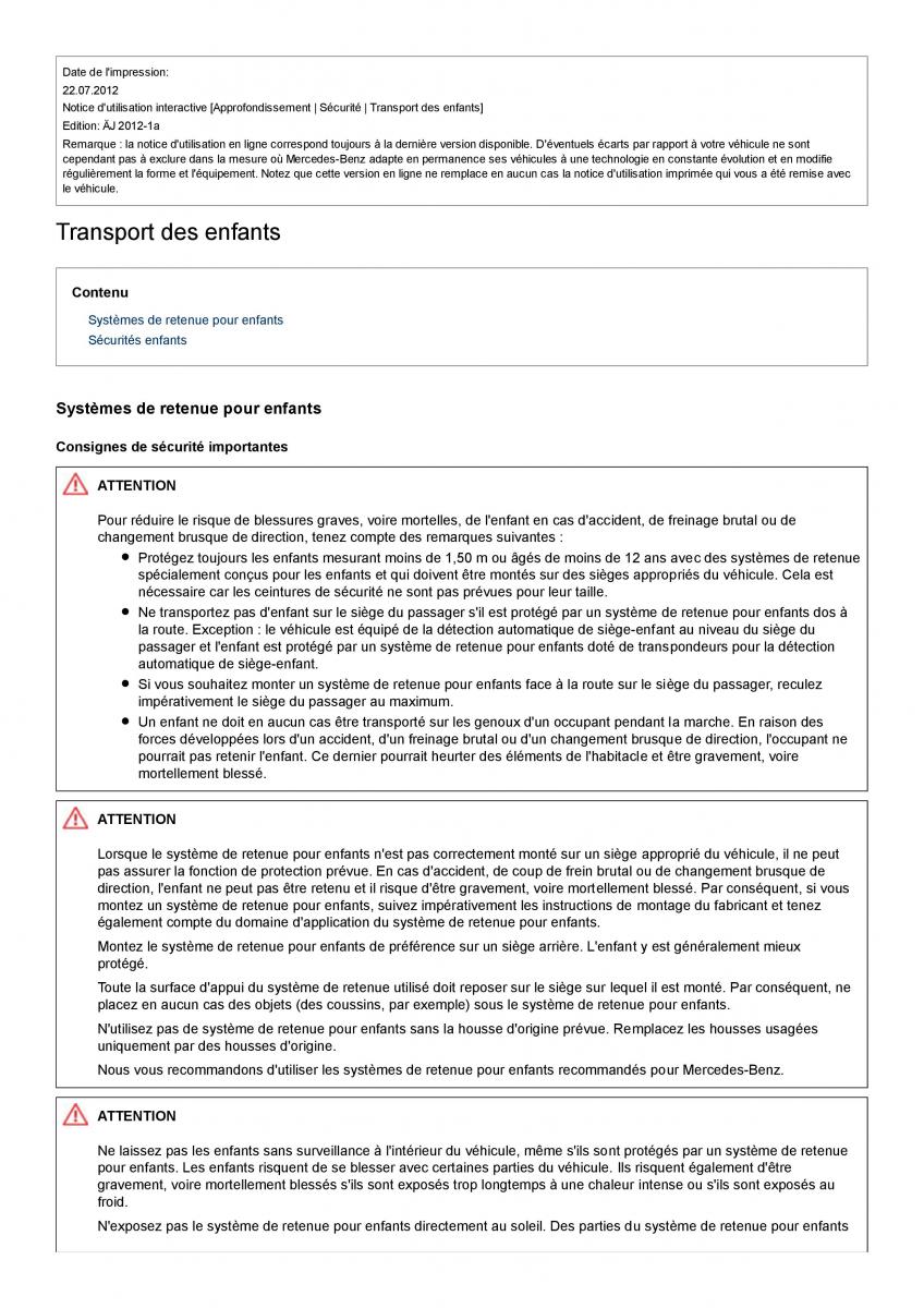 Mercedes Benz CLS class C218 manuel du proprietaire / page 37