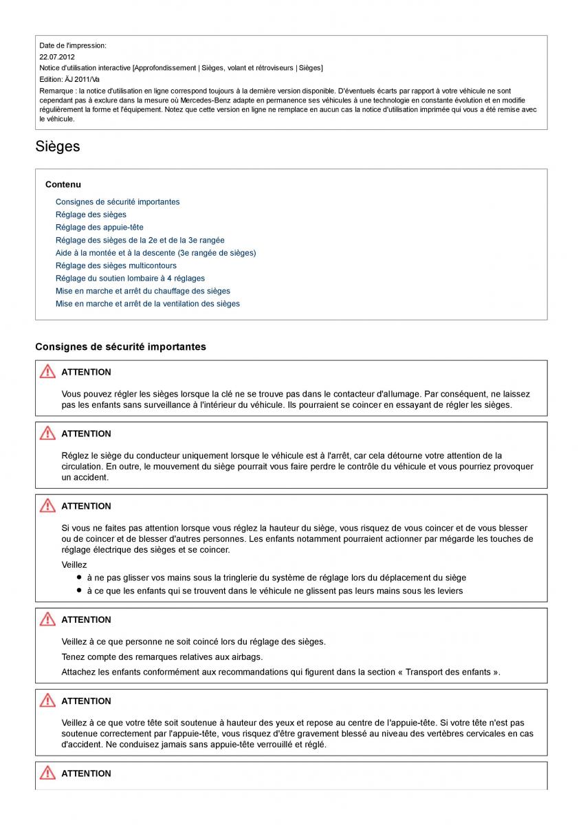 Mercedes Benz GL class X164 manuel du proprietaire / page 75