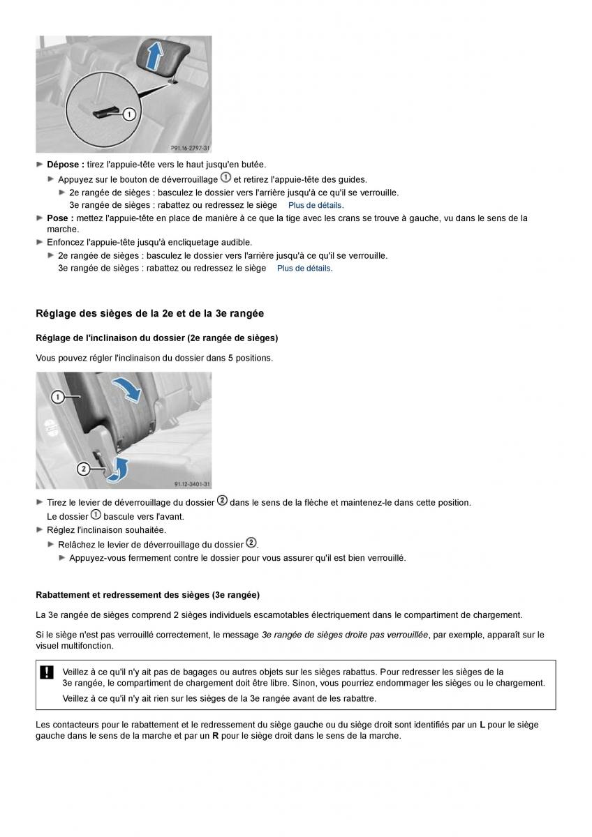 Mercedes Benz GL class X164 manuel du proprietaire / page 79