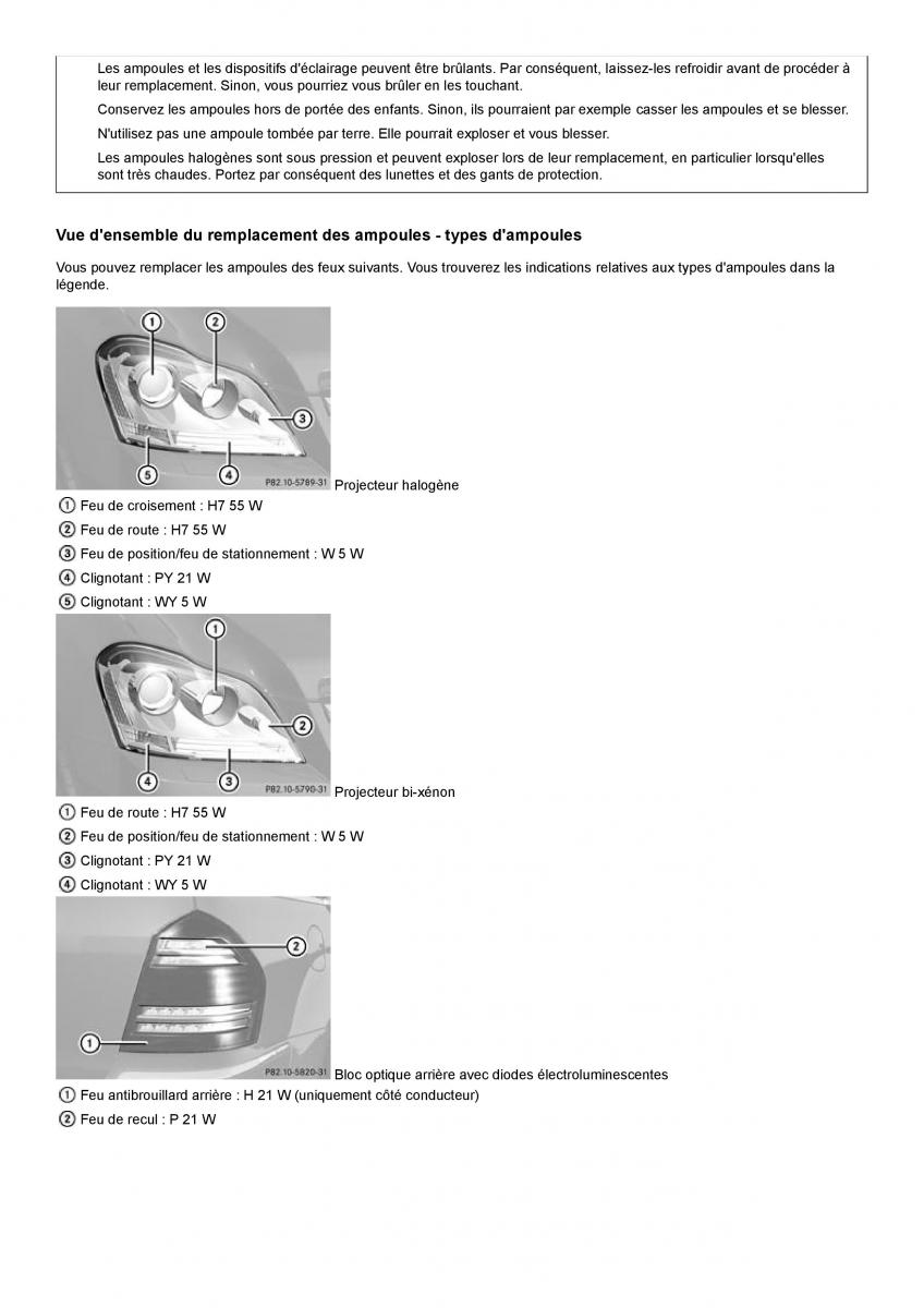 Mercedes Benz GL class X164 manuel du proprietaire / page 104