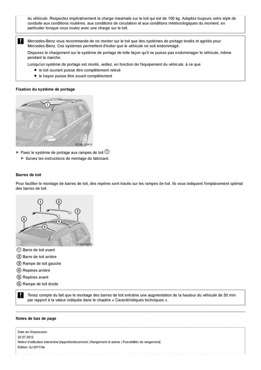 Mercedes Benz GL class X164 manuel du proprietaire / page 260