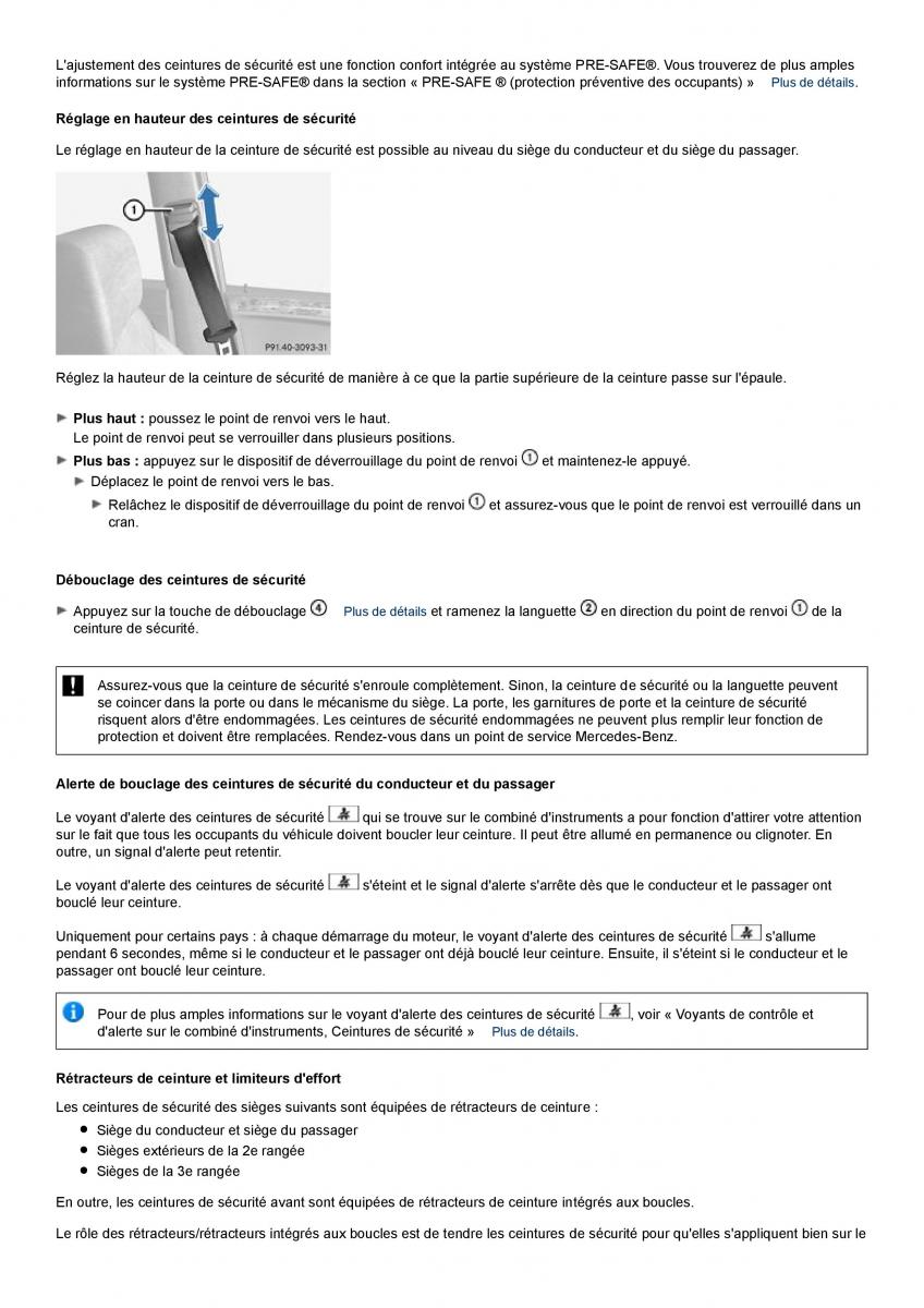 Mercedes Benz GL class X164 manuel du proprietaire / page 29