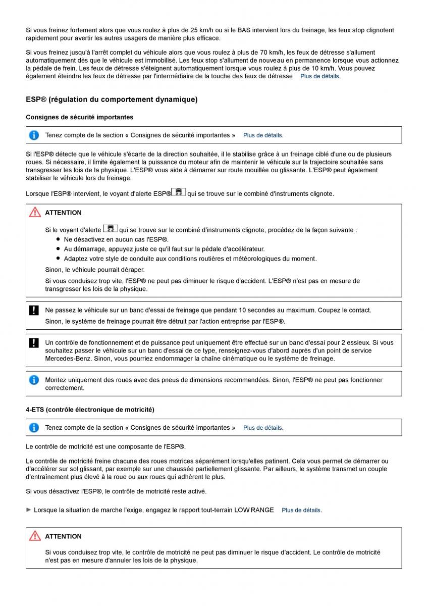 Mercedes Benz GL class X164 manuel du proprietaire / page 43