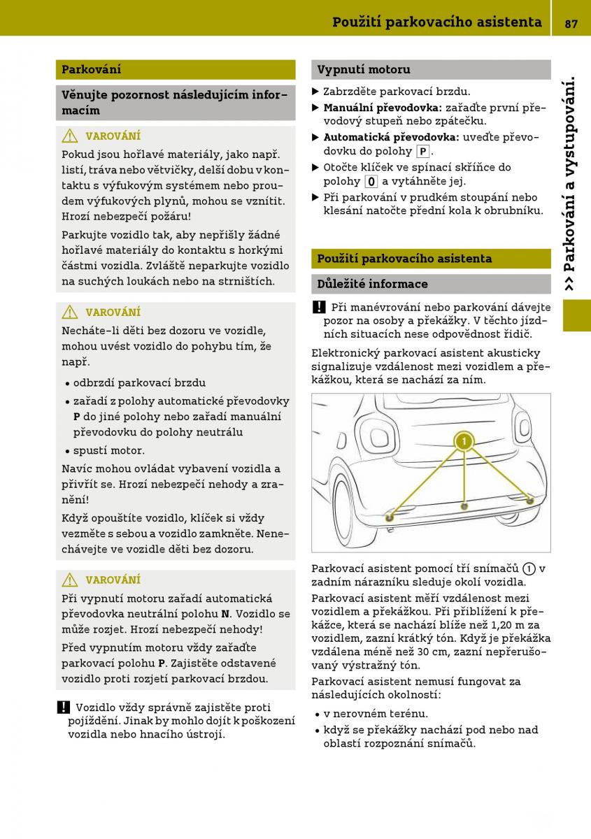 Smart Fortwo III 3 navod k obsludze / page 89