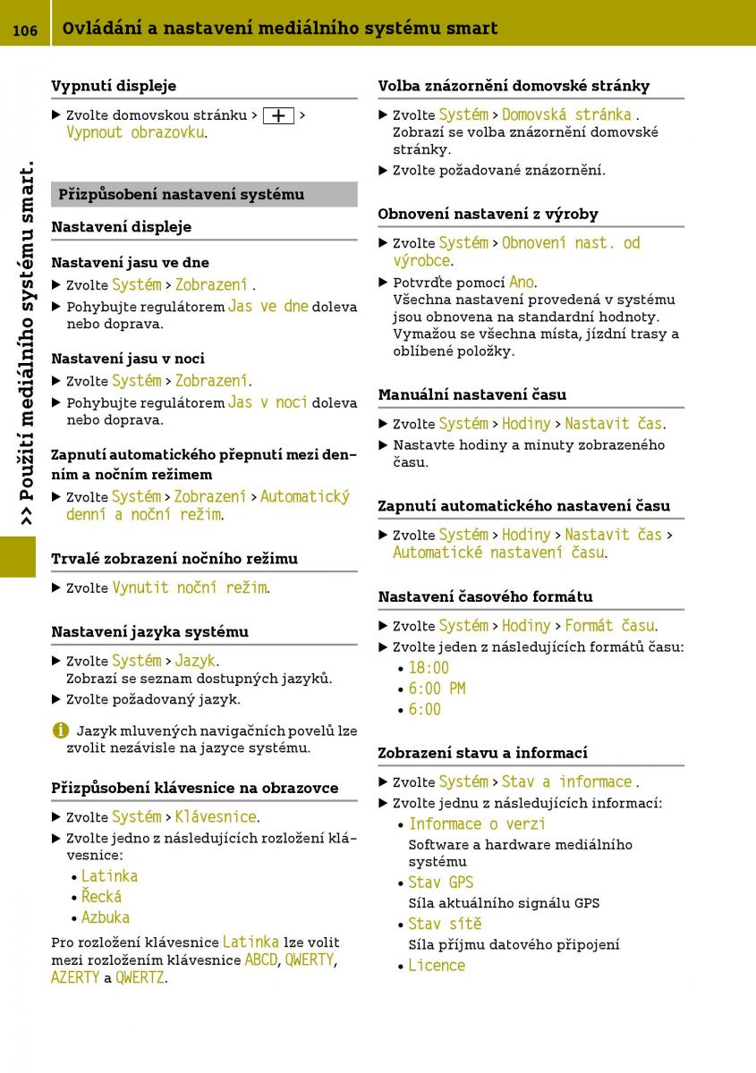 Smart Fortwo III 3 navod k obsludze / page 108