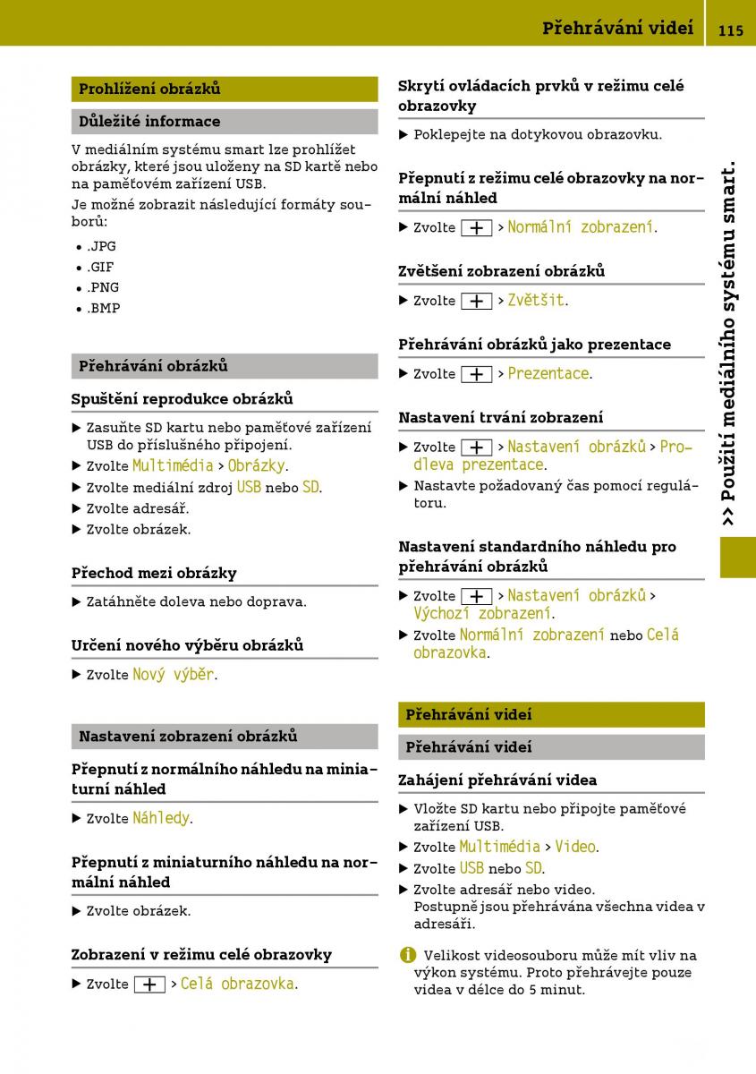 Smart Fortwo III 3 navod k obsludze / page 117