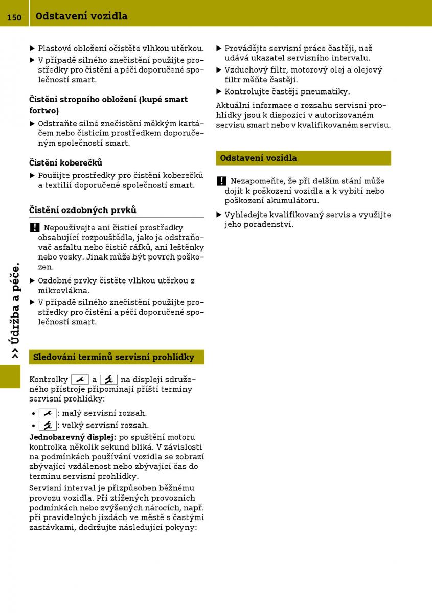 Smart Fortwo III 3 navod k obsludze / page 152