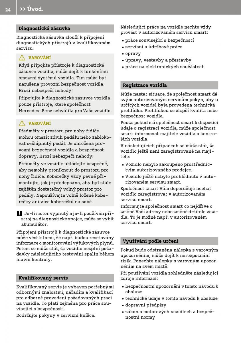 Smart Fortwo III 3 navod k obsludze / page 26