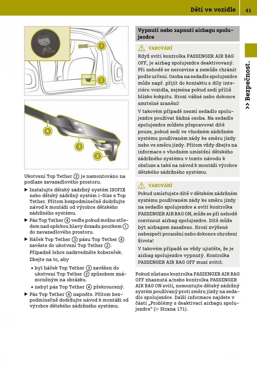 Smart Fortwo III 3 navod k obsludze / page 43