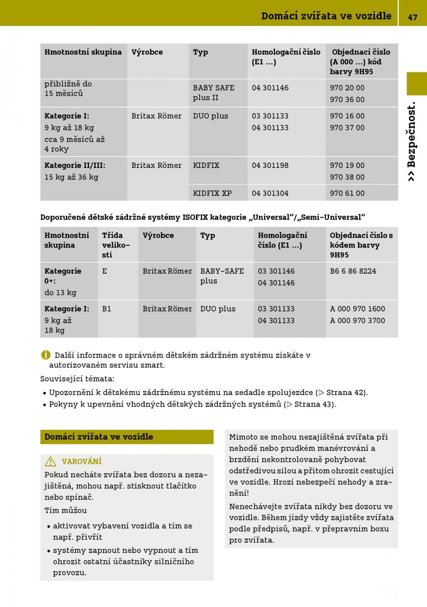 Smart Fortwo III 3 navod k obsludze / page 49