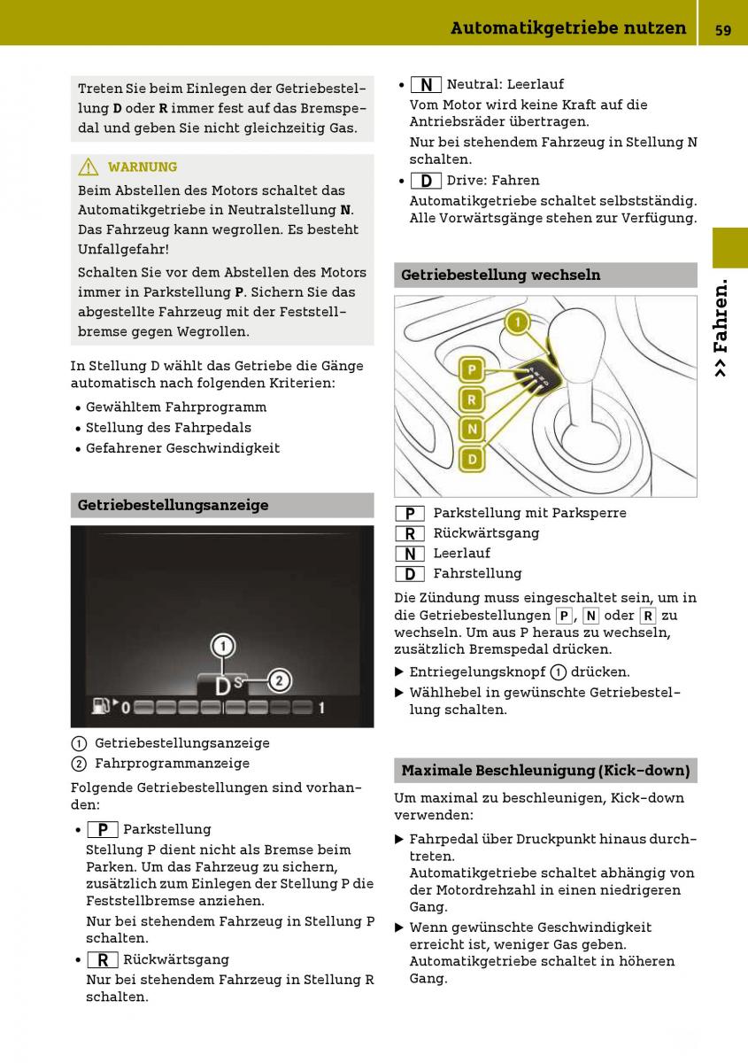 Smart Fortwo III 3 Handbuch / page 61