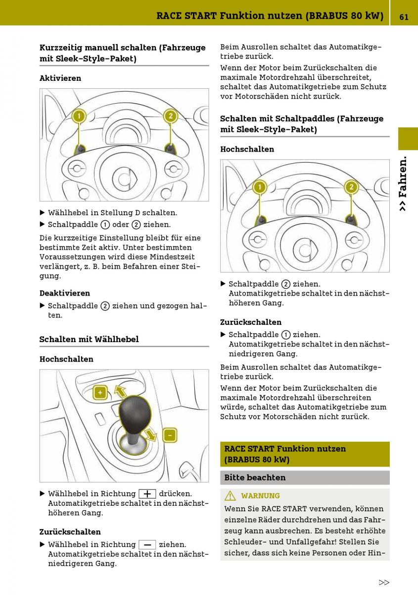 Smart Fortwo III 3 Handbuch / page 63