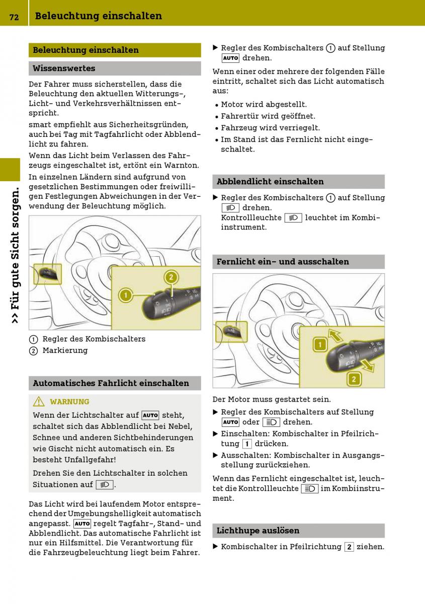 Smart Fortwo III 3 Handbuch / page 74