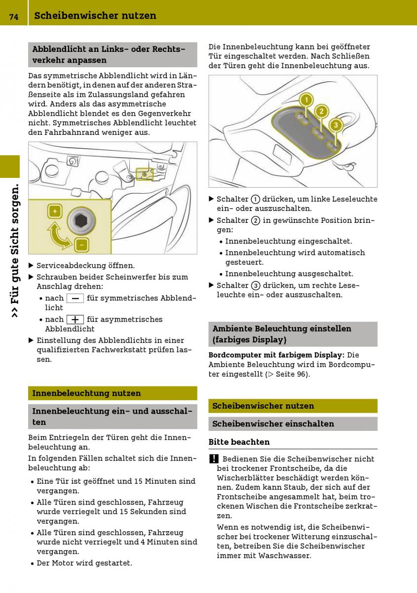 Smart Fortwo III 3 Handbuch / page 76