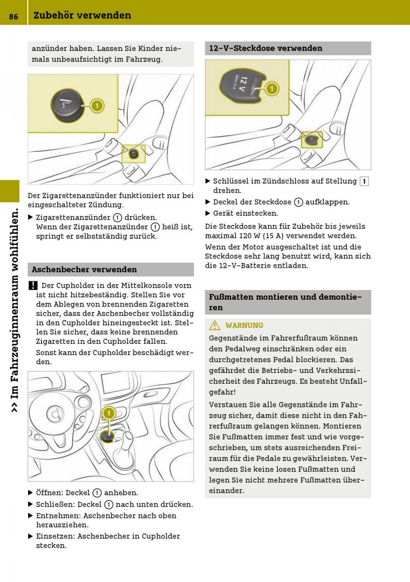 Smart Fortwo III 3 Handbuch / page 88