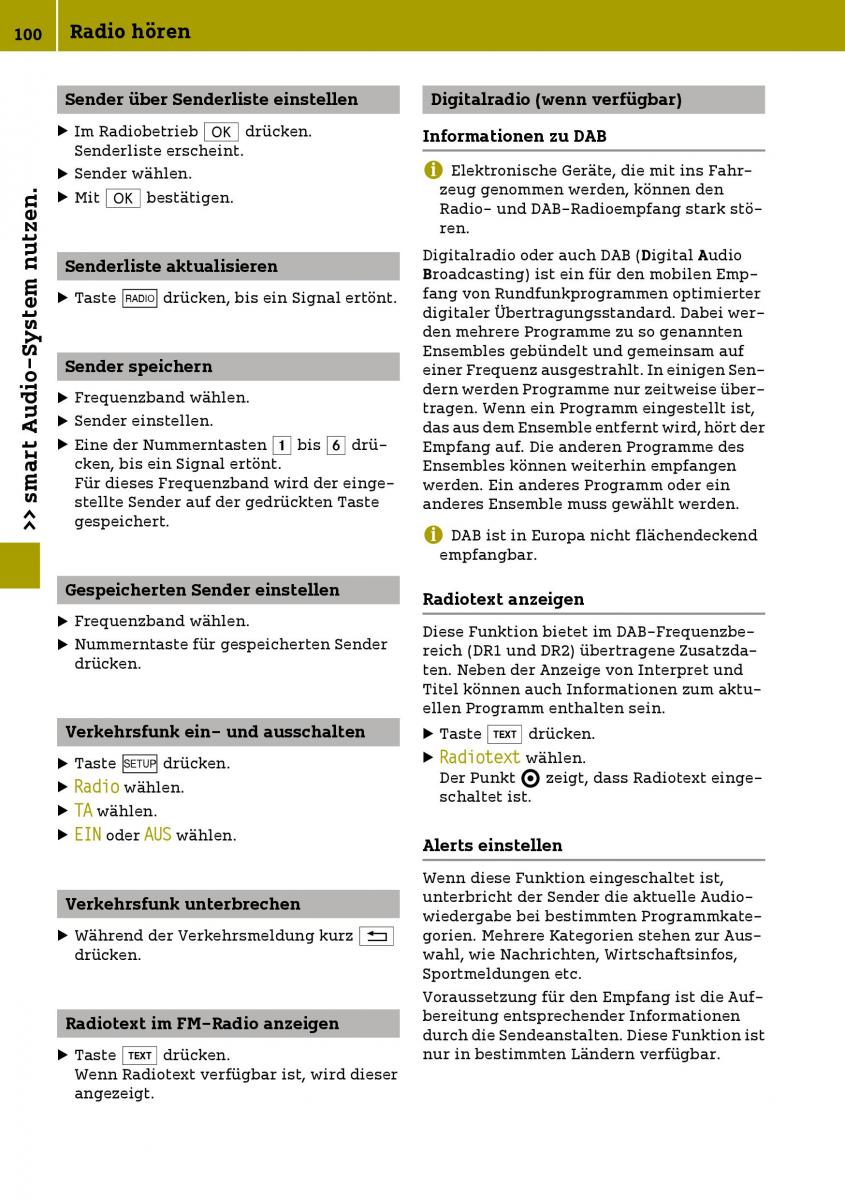 Smart Fortwo III 3 Handbuch / page 102