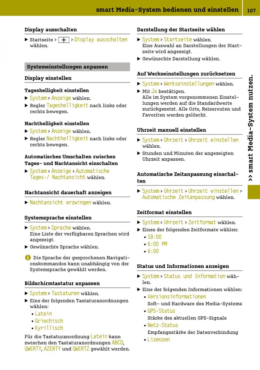 Smart Fortwo III 3 Handbuch / page 109