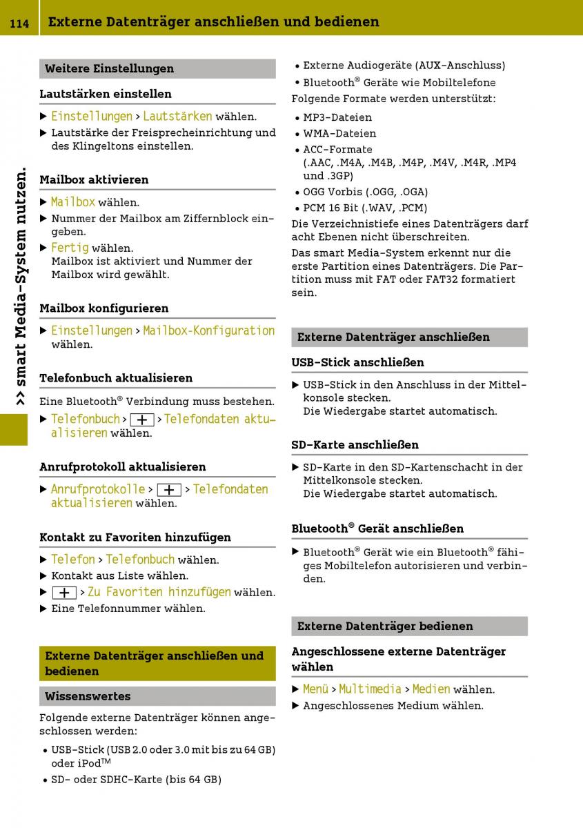 Smart Fortwo III 3 Handbuch / page 116