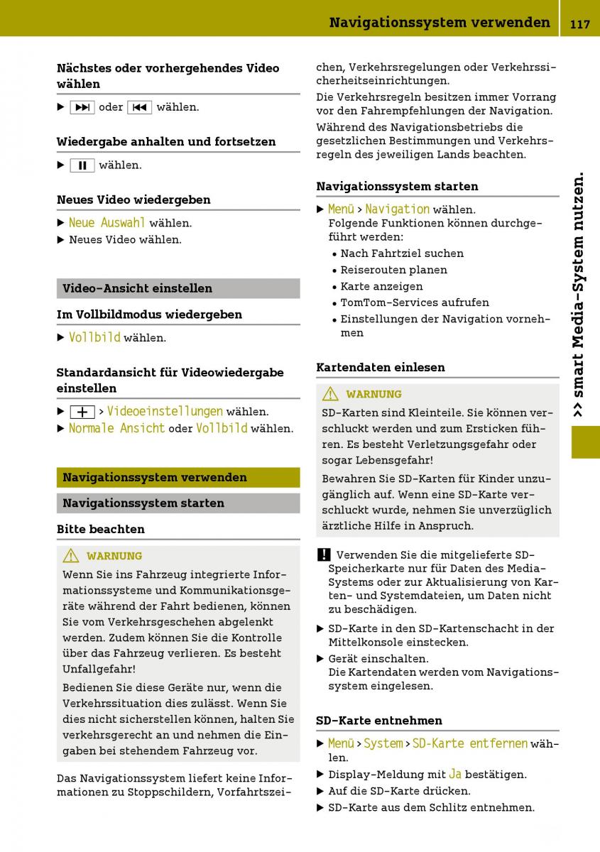 Smart Fortwo III 3 Handbuch / page 119