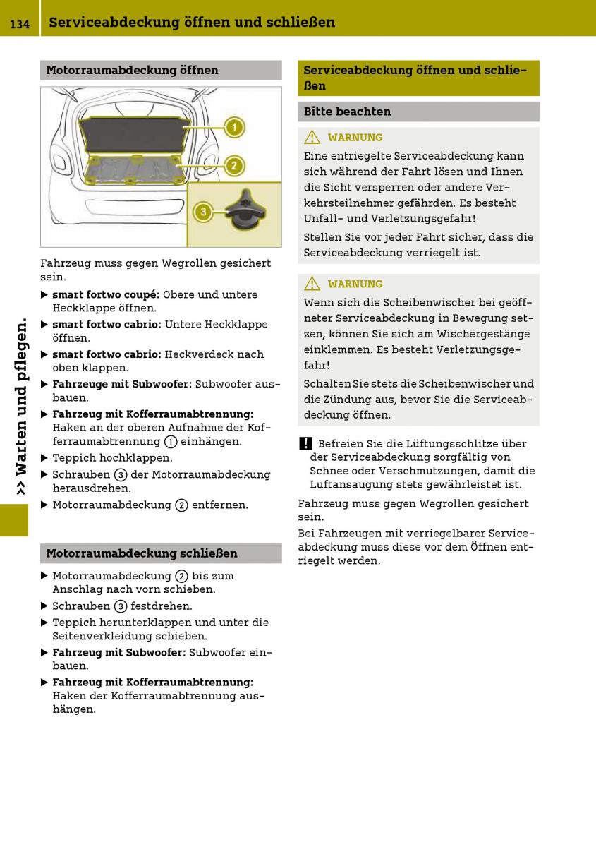 Smart Fortwo III 3 Handbuch / page 136