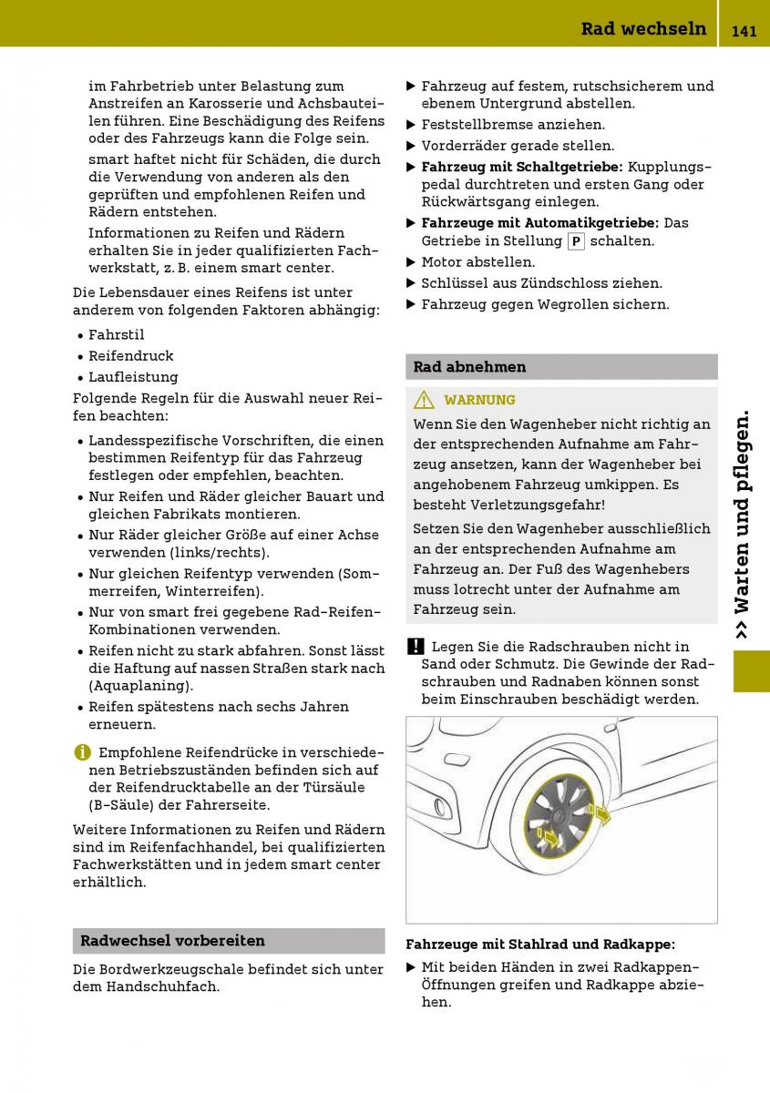 Smart Fortwo III 3 Handbuch / page 143