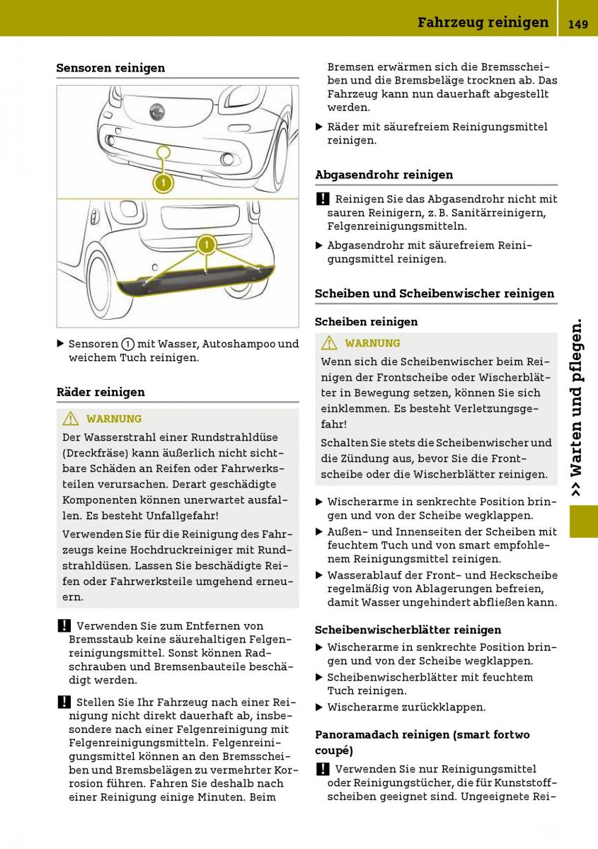 Smart Fortwo III 3 Handbuch / page 151