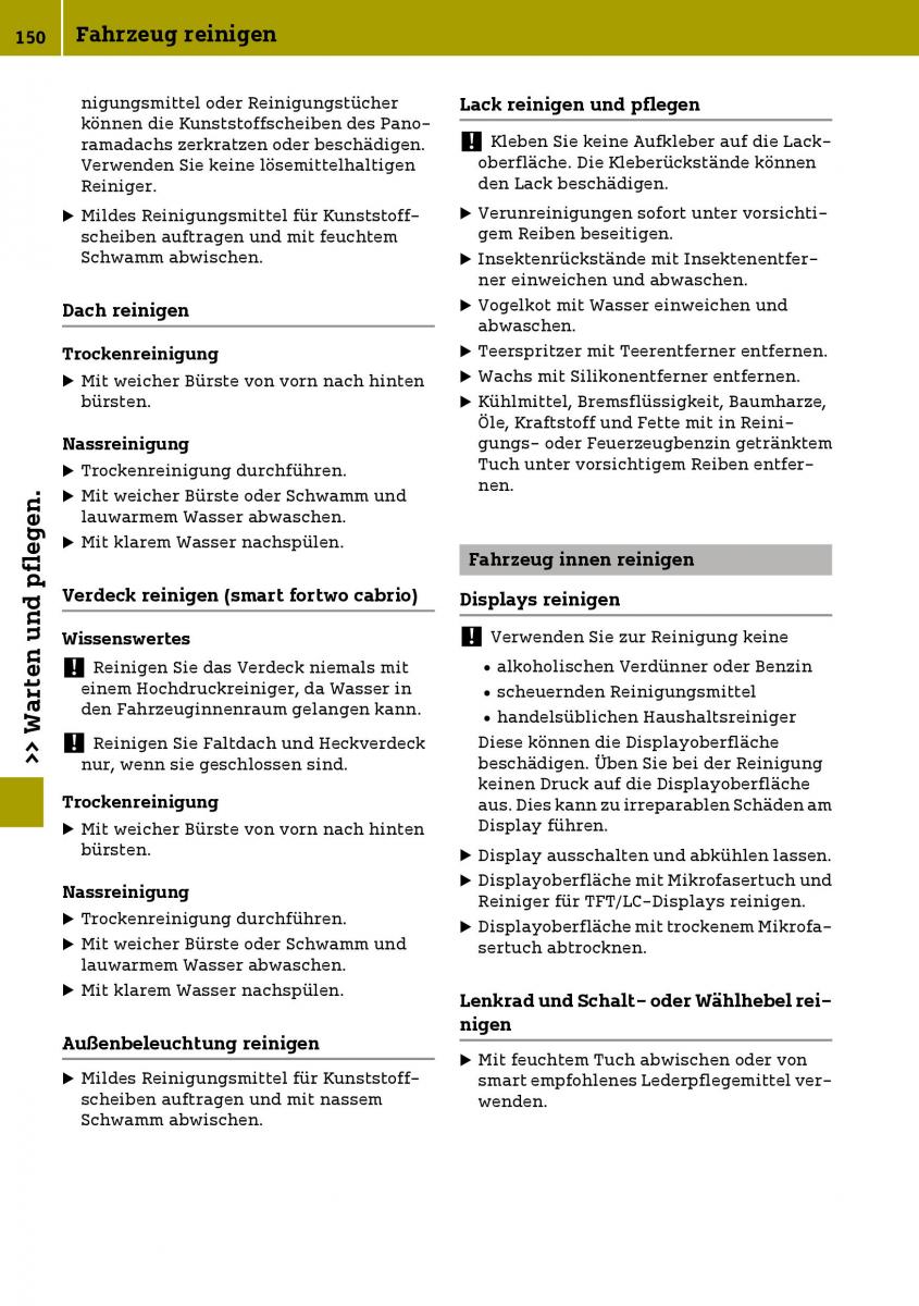 Smart Fortwo III 3 Handbuch / page 152