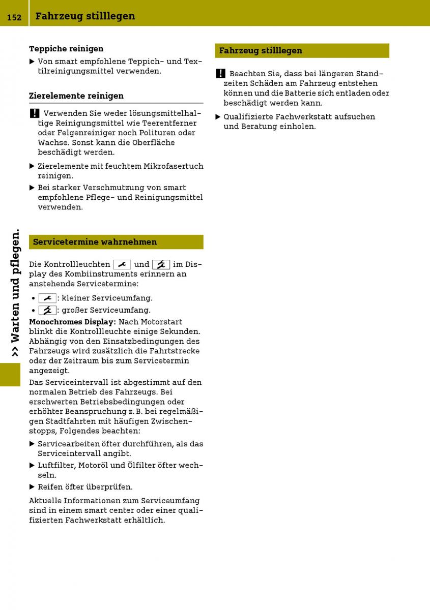 Smart Fortwo III 3 Handbuch / page 154