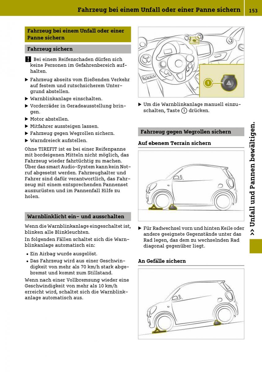 Smart Fortwo III 3 Handbuch / page 155