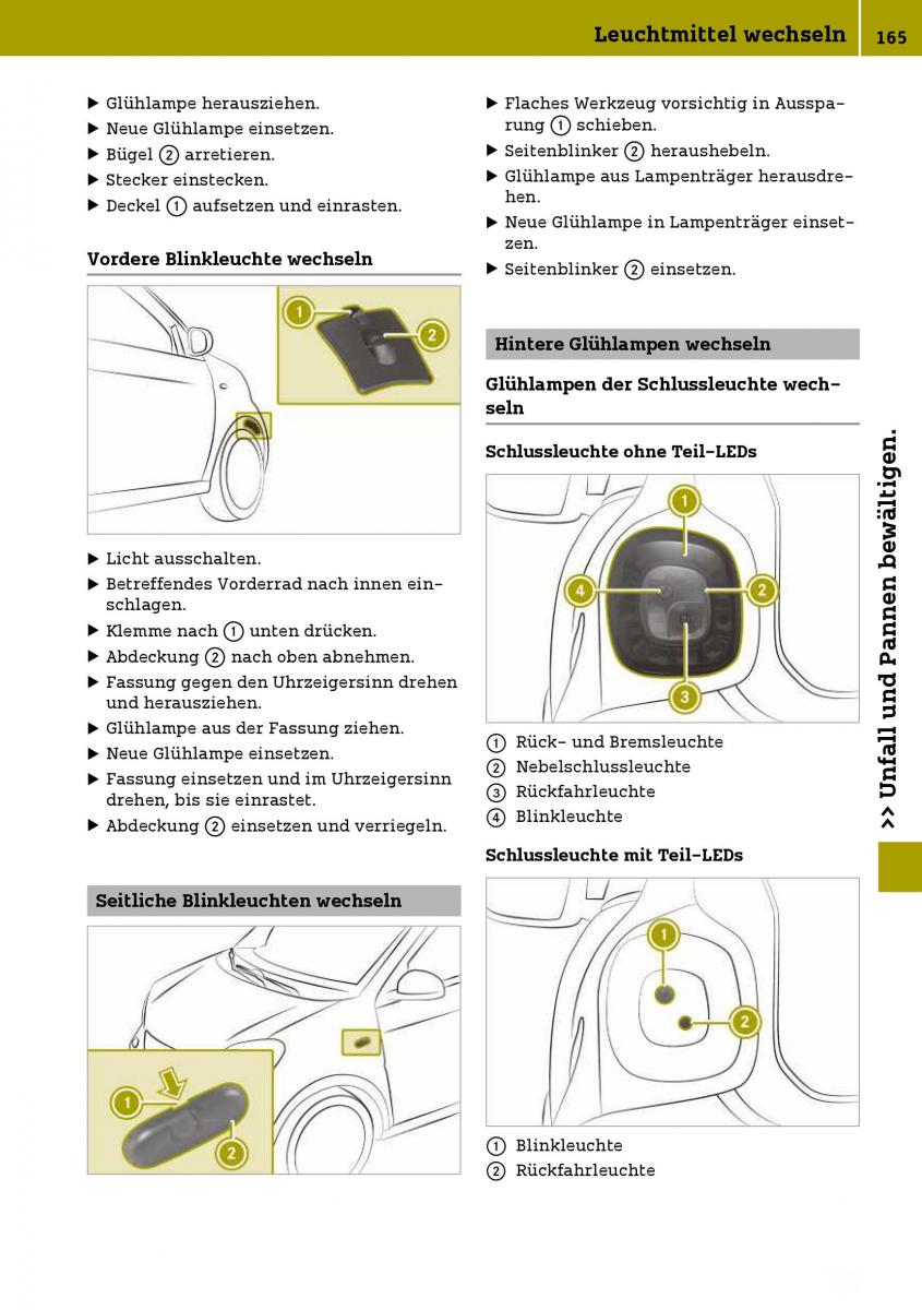 Smart Fortwo III 3 Handbuch / page 167