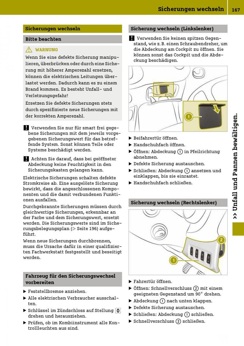 Smart Fortwo III 3 Handbuch / page 169