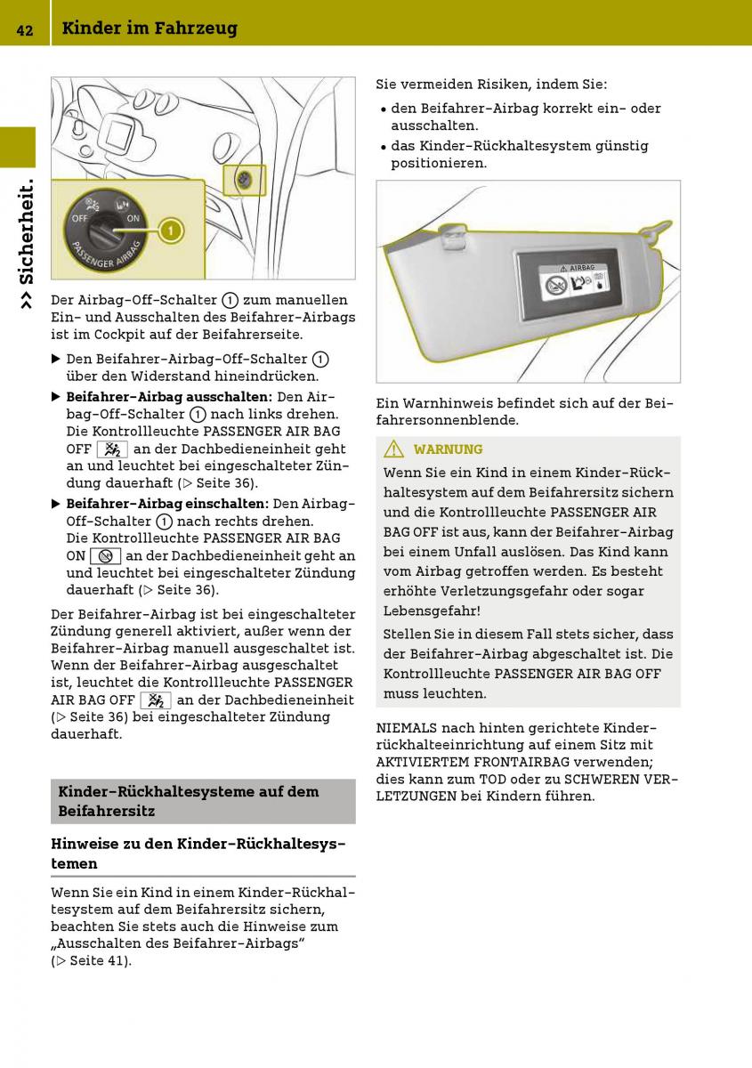 Smart Fortwo III 3 Handbuch / page 44