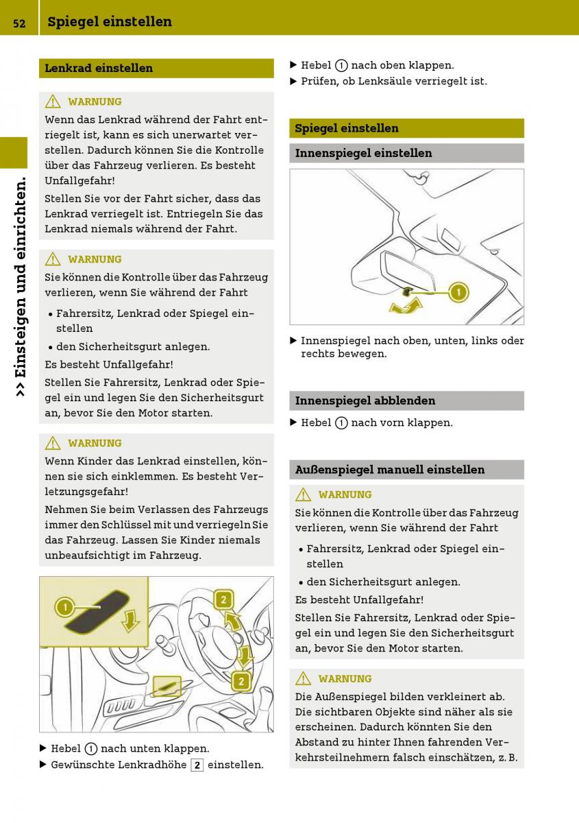 Smart Fortwo III 3 Handbuch / page 54