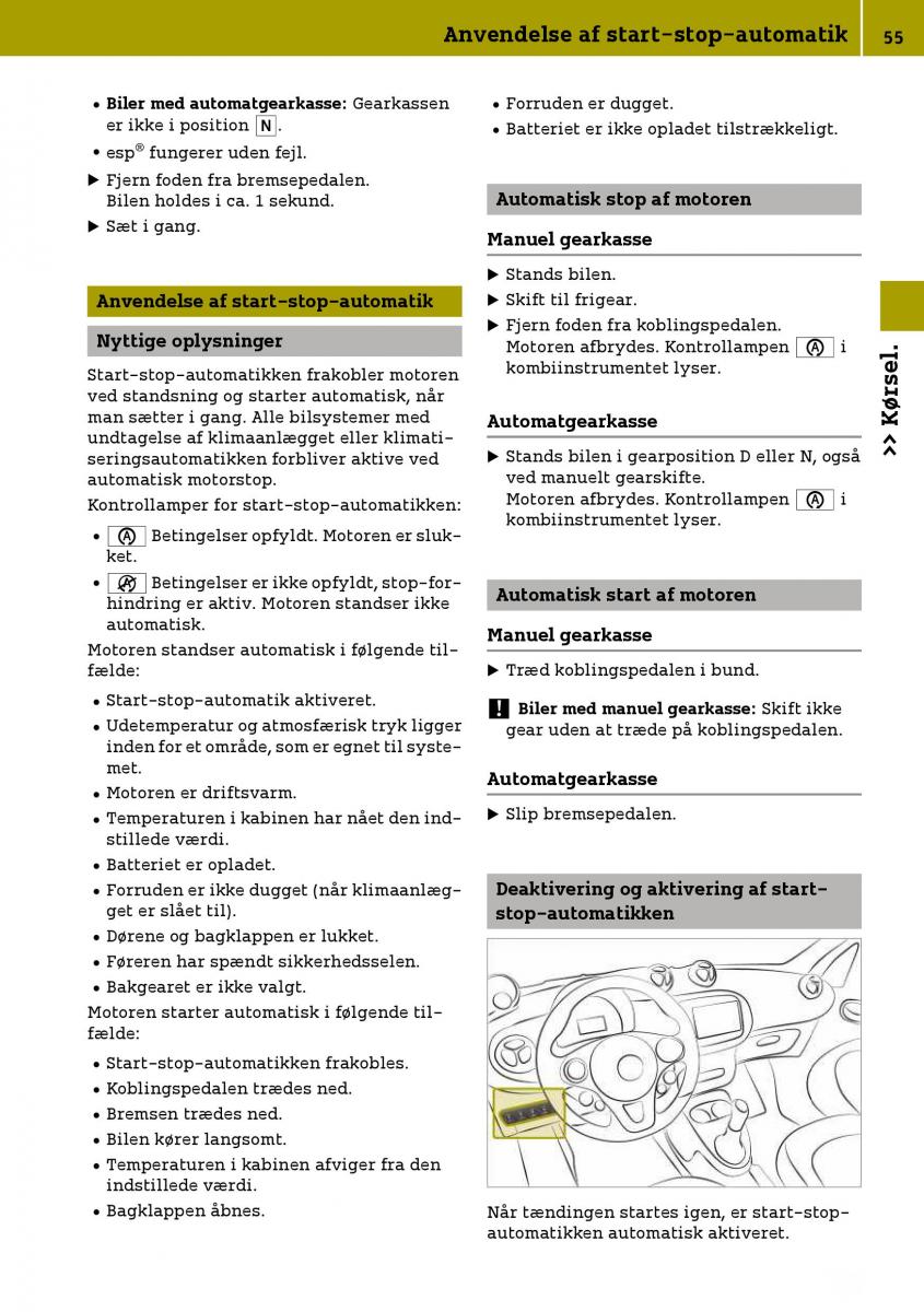 Smart Fortwo III 3 Bilens instruktionsbog / page 57