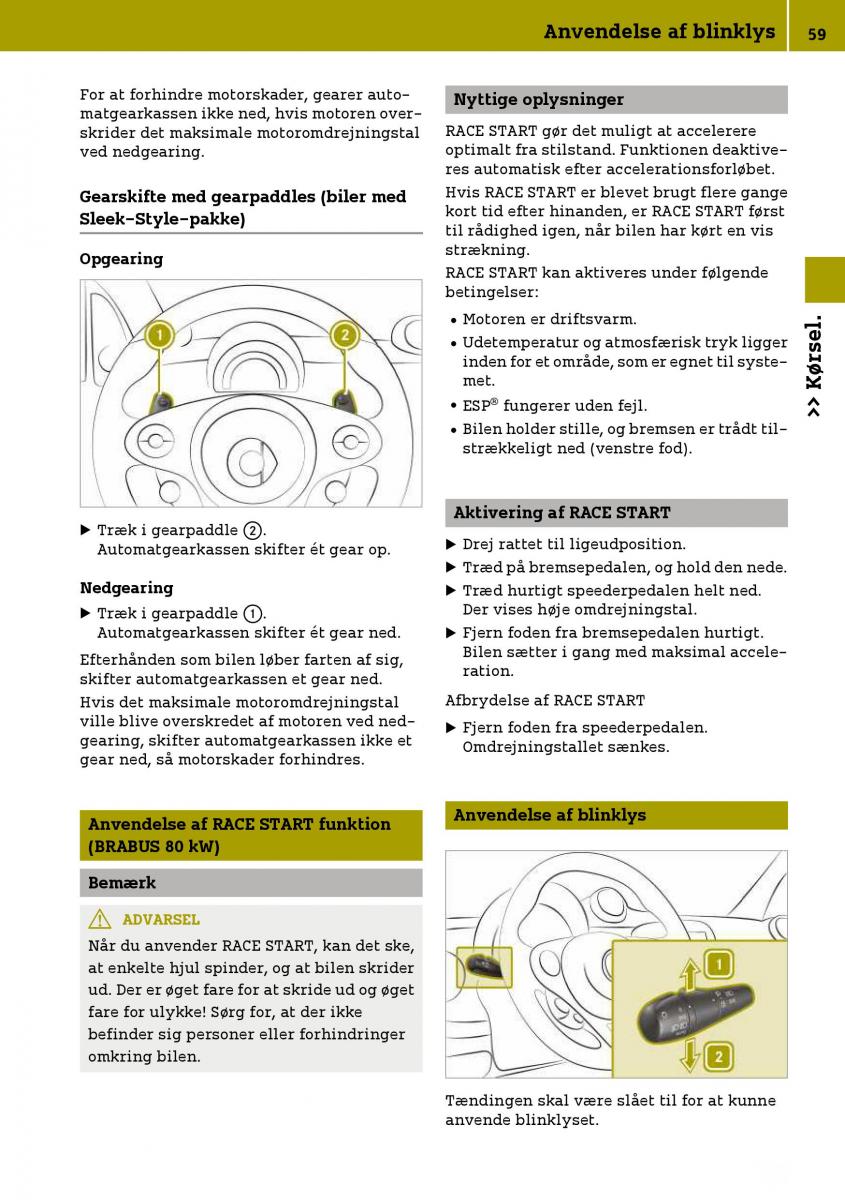 Smart Fortwo III 3 Bilens instruktionsbog / page 61