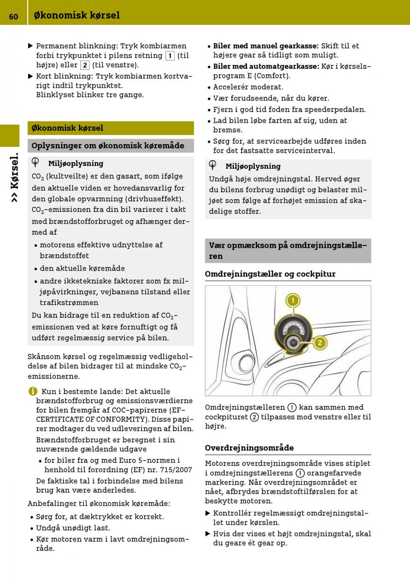 Smart Fortwo III 3 Bilens instruktionsbog / page 62