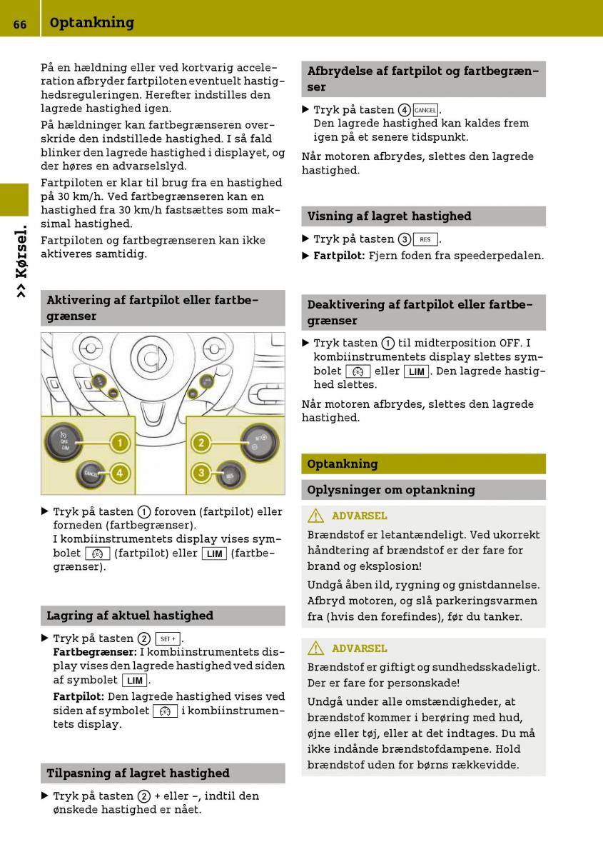 Smart Fortwo III 3 Bilens instruktionsbog / page 68