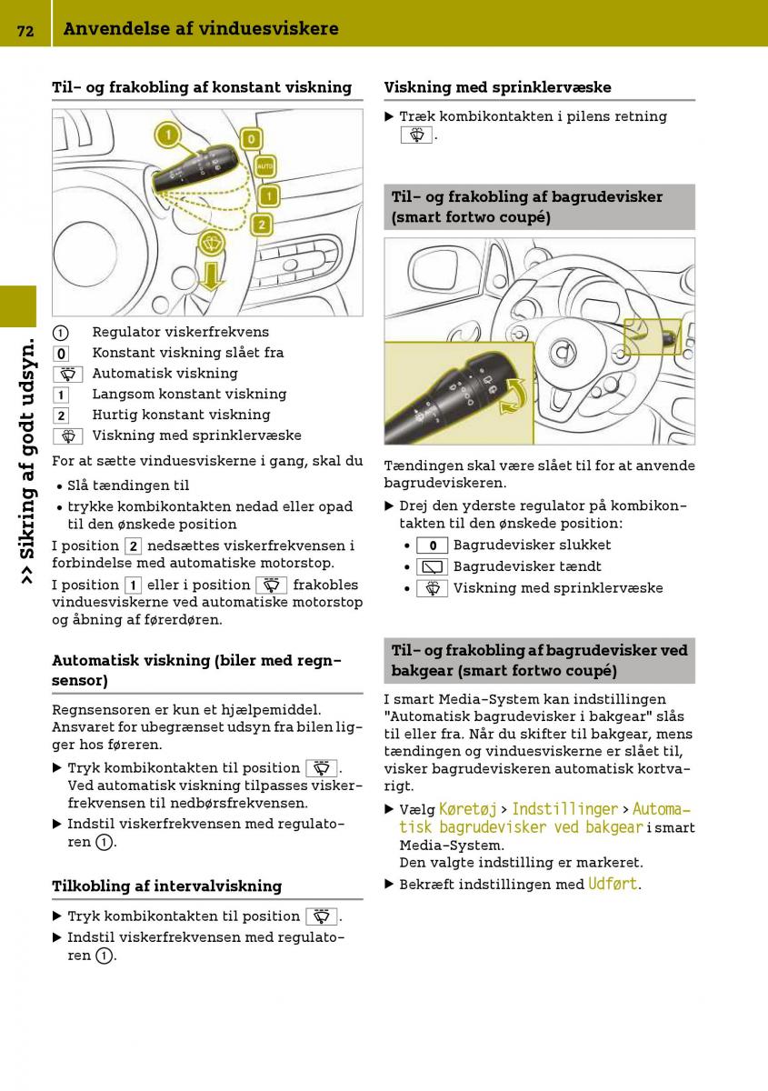 Smart Fortwo III 3 Bilens instruktionsbog / page 74